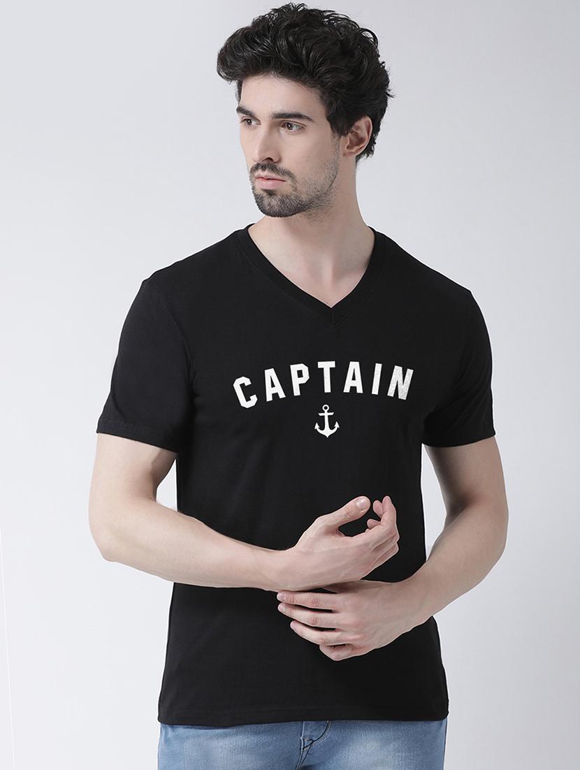 black chest print t-shirt - 17275271 -  Zoom Image - 0