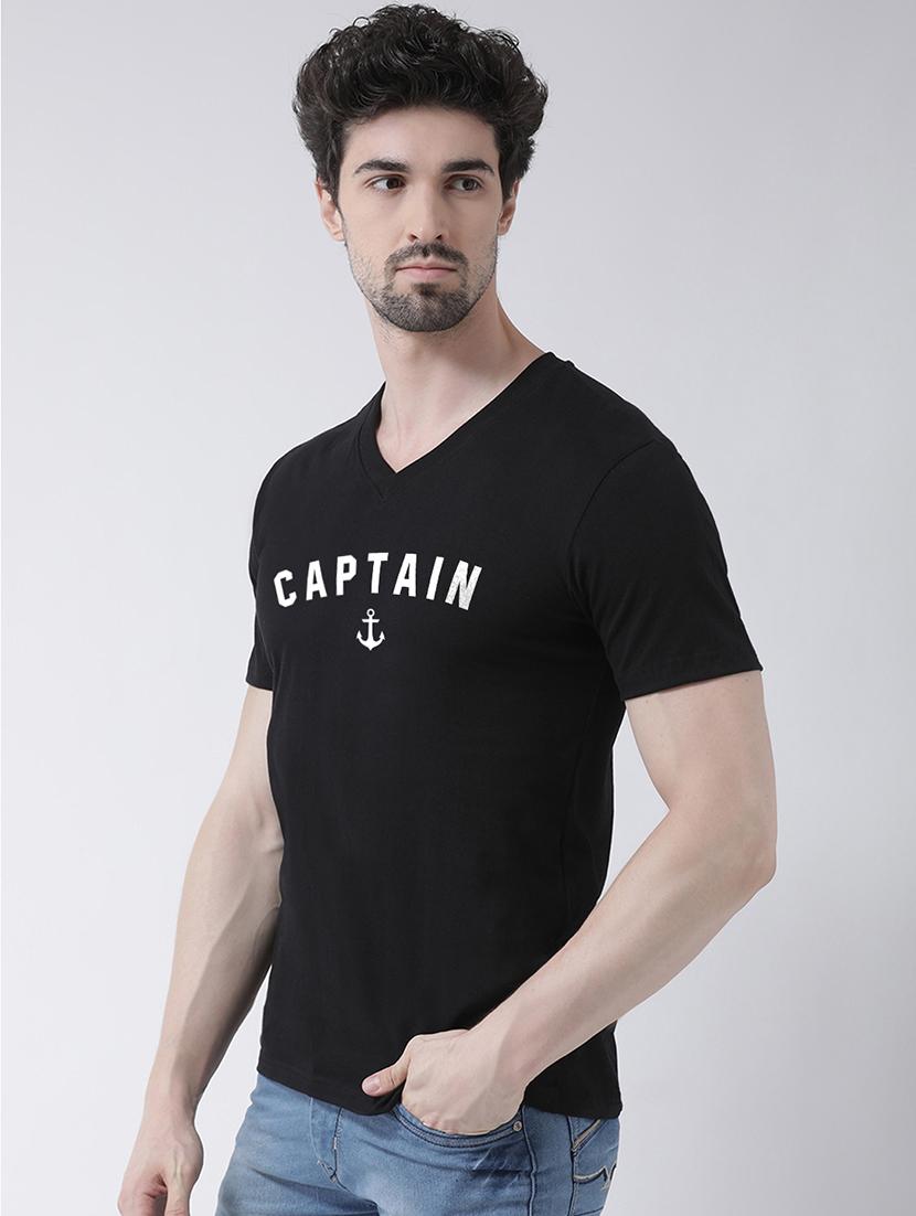 black chest print t-shirt - 17275271 -  Standard Image - 1