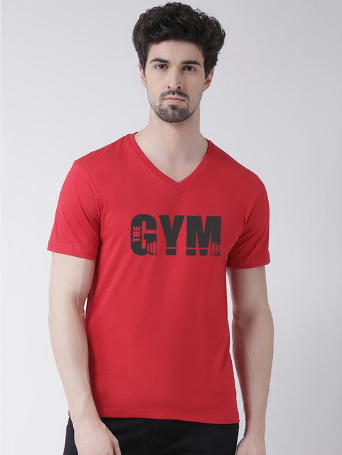 red chest print t-shirt - 17275288 - Standard Image - 0
