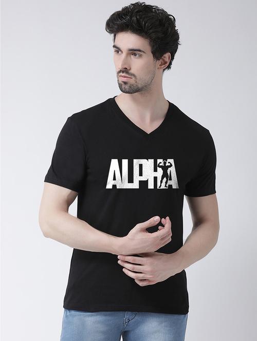 black chest print t-shirt - 17275289 -  Standard Image - 0