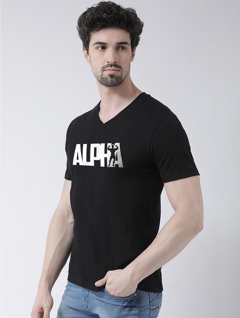 black chest print t-shirt - 17275289 -  Standard Image - 1