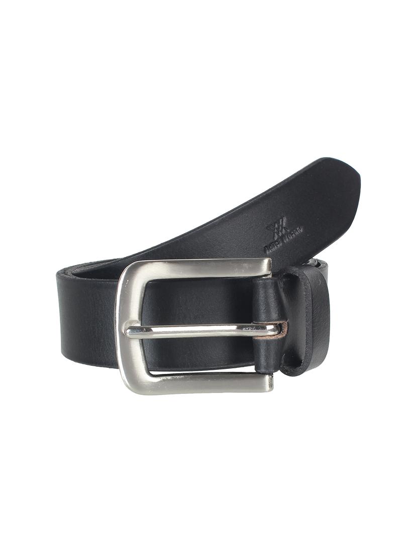 black leather belt