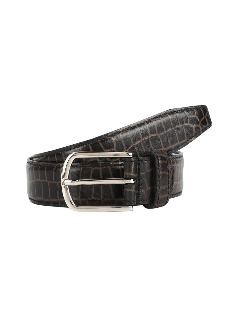 dark brown leather belt - 17277607 - Zoom Image - 0