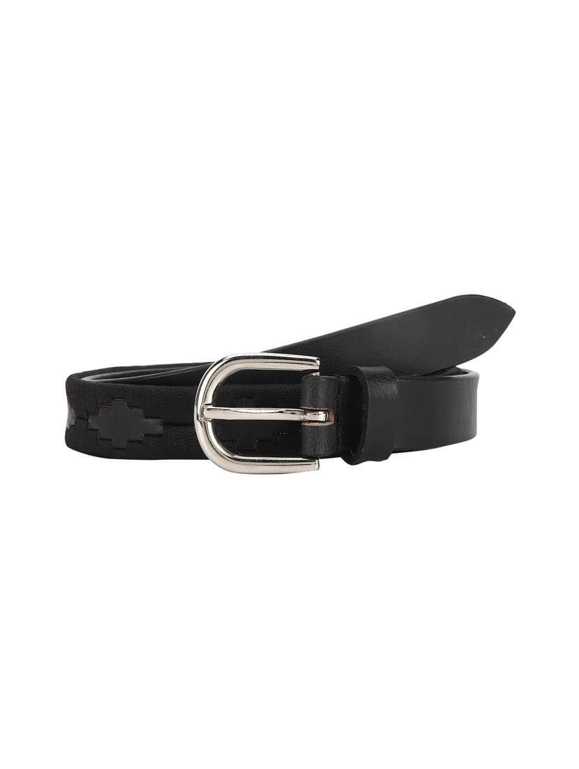 black leather belt