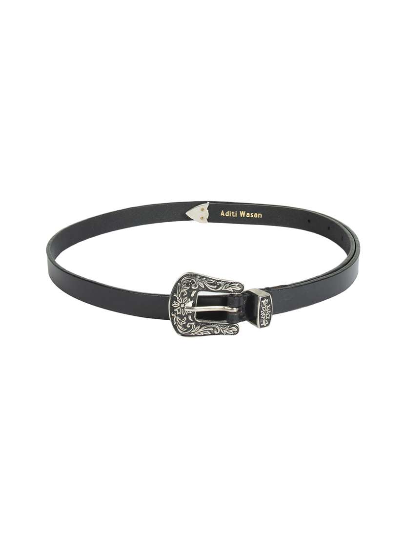 black  leather belt - 17277646 -  Standard Image - 1