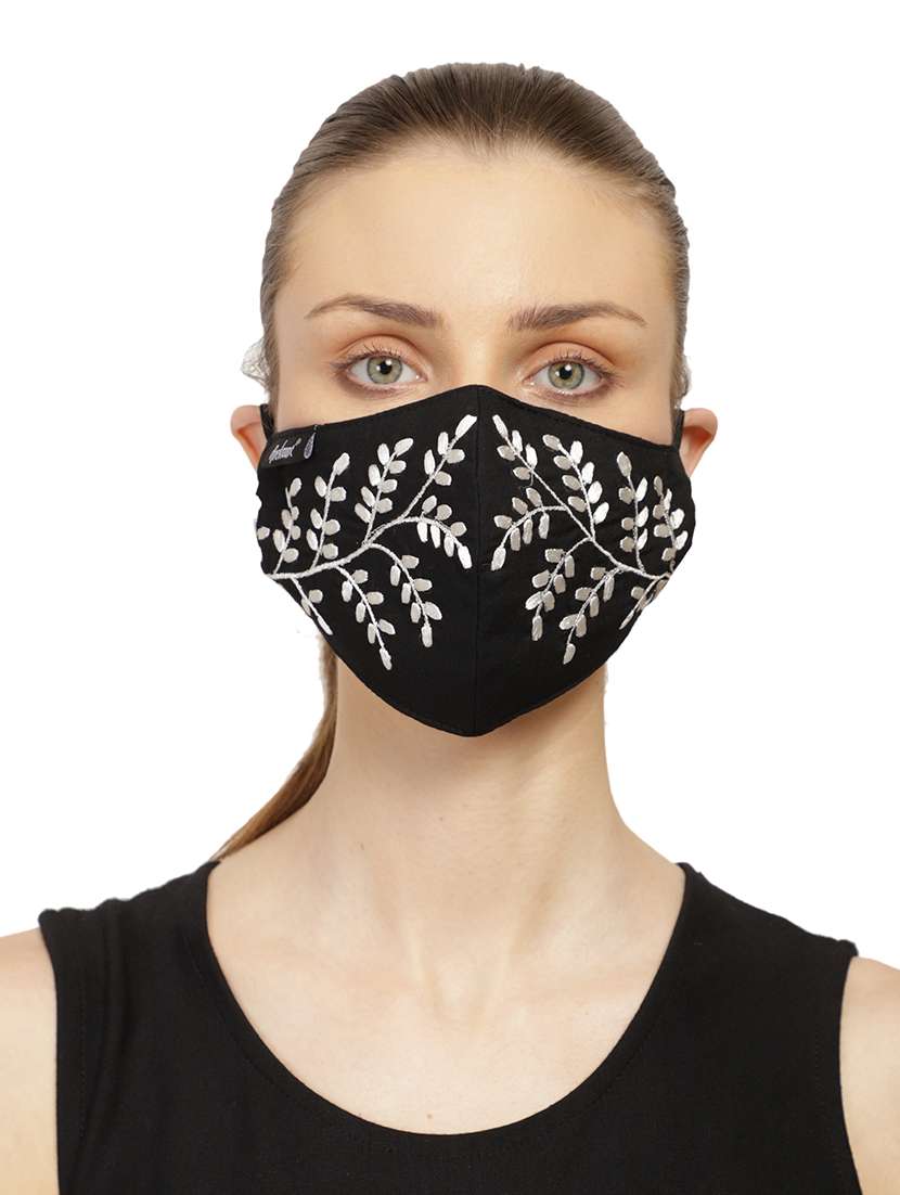 black cotton decorative women mask