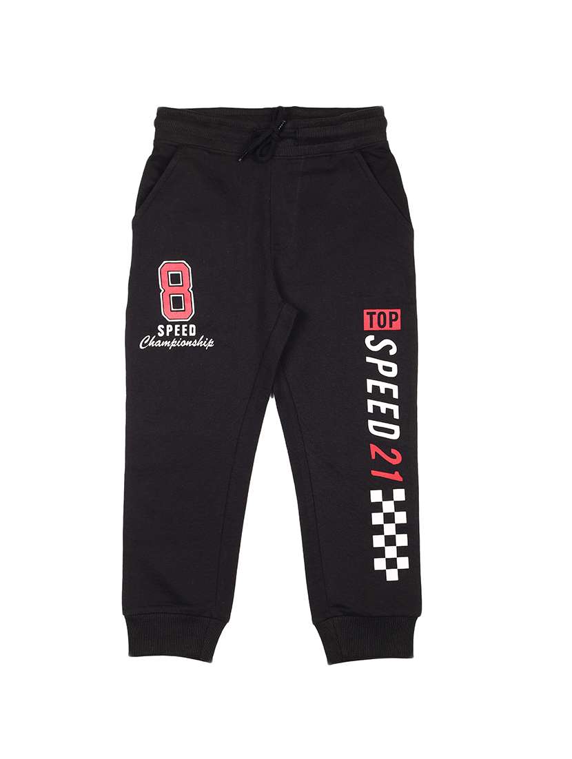 black cotton jogger