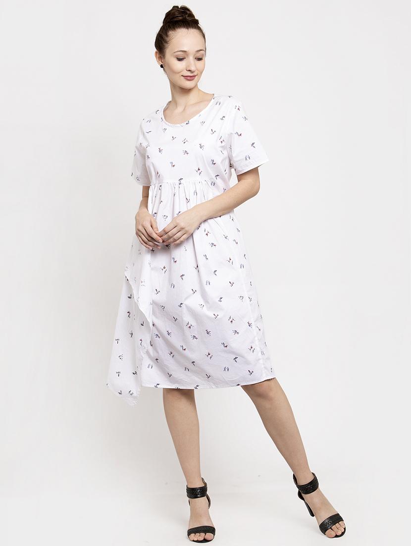 gathered detail quirky a-line dress - 17282079 -  Zoom Image - 0