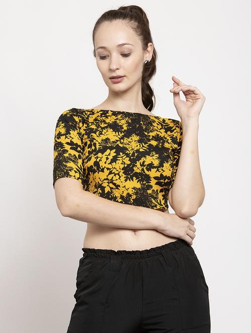 women's crop boat neck top - 17282081 - Standard Image - 0
