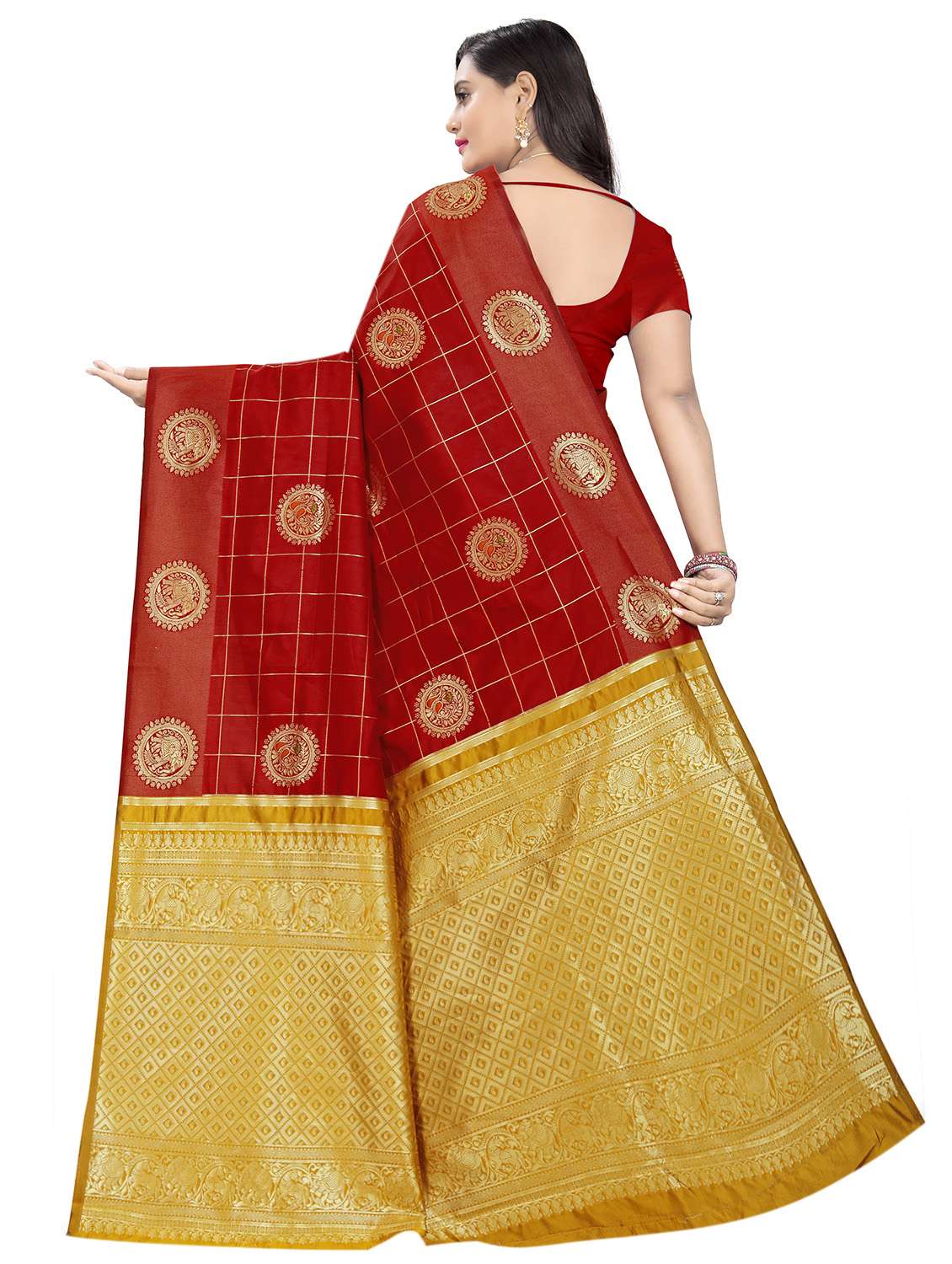 women's banarasi saree with blouse - 17282603 -  Standard Image - 1