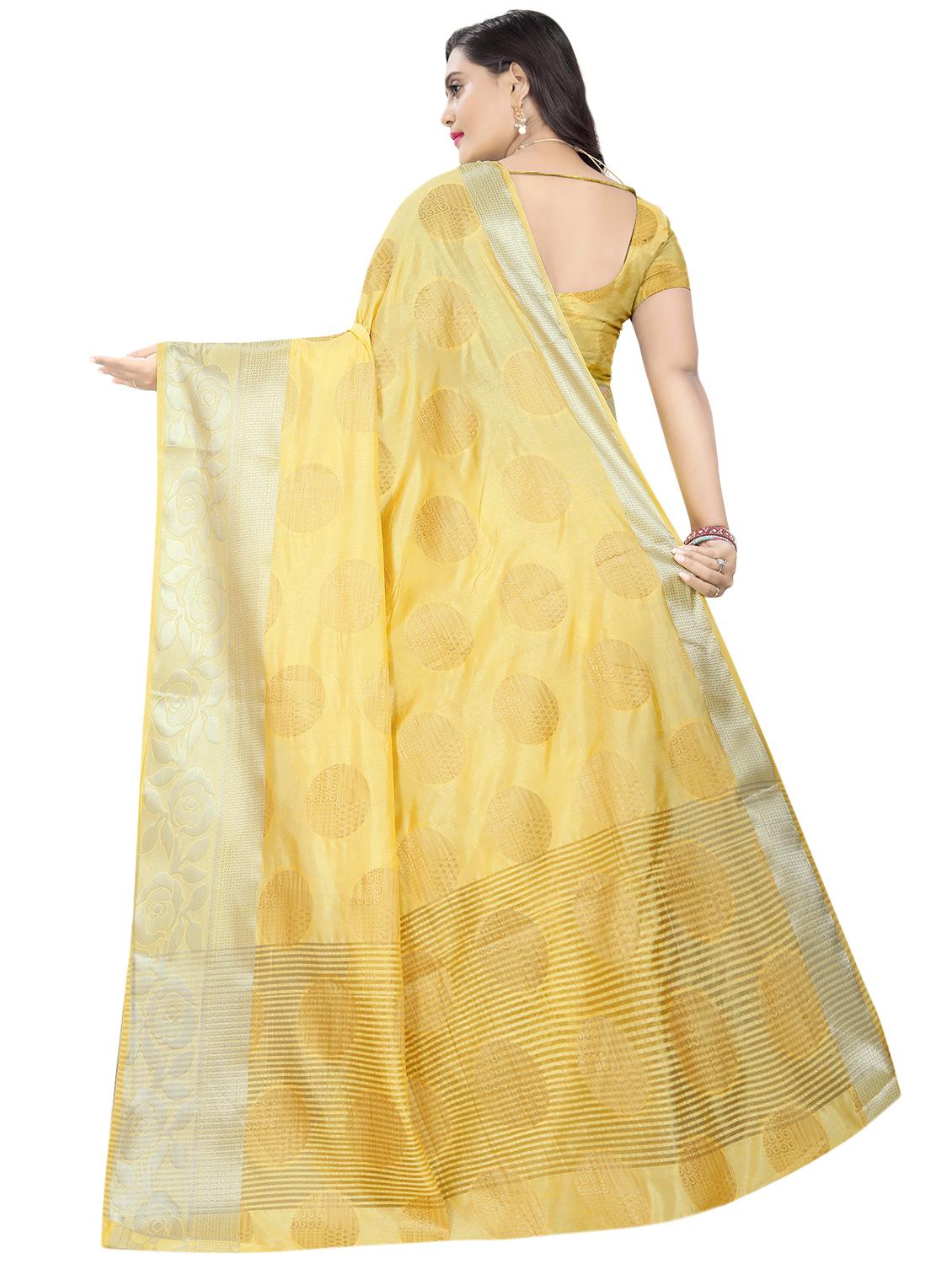 pastel banarasi saree with blouse - 17282608 - Standard Image - 1