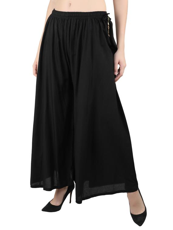 mid rise flared palazzo - 17282629 - Standard Image - 1
