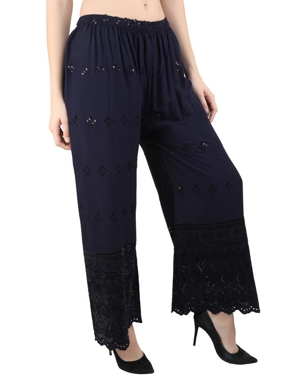 sequin embellished palazzo - 17282632 - Standard Image - 1