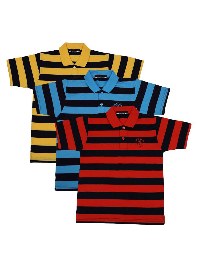 pack of 3 multi colored cotton t-shirt