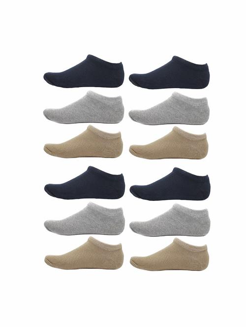 men pack of 6 solid ankle length sock - 17287436 - Standard Image - 0