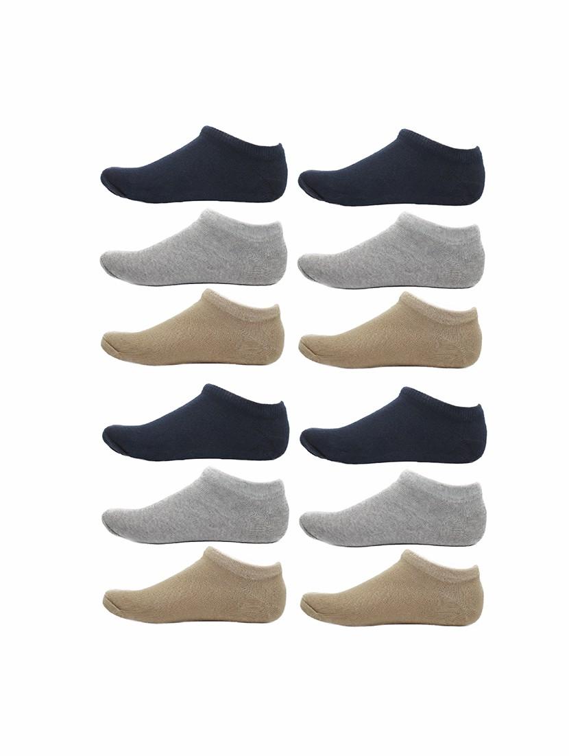 men pack of 6 solid ankle length sock - 17287436 - Zoom Image - 0