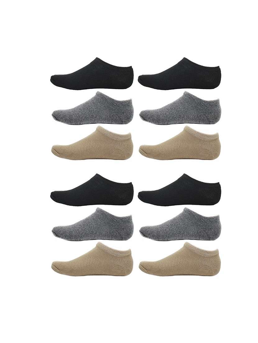 men pack of 6 solid ankle length  sock