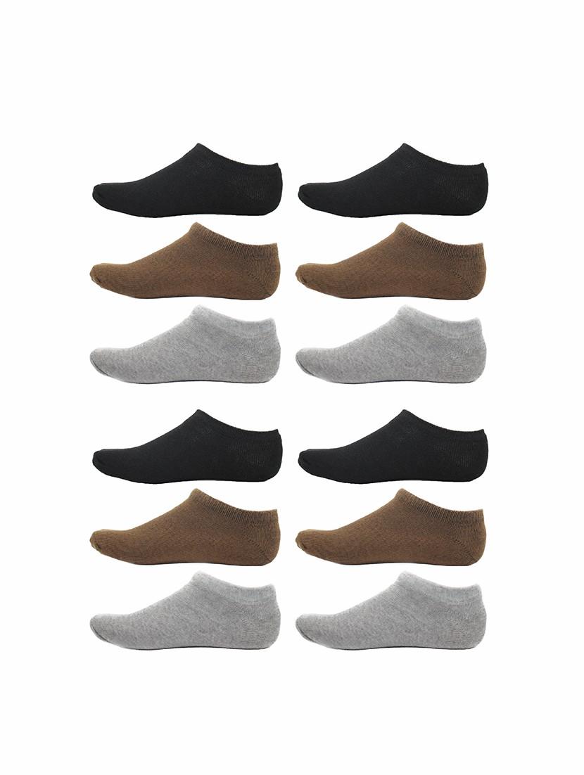 men pack of 6 solid ankle length  sock