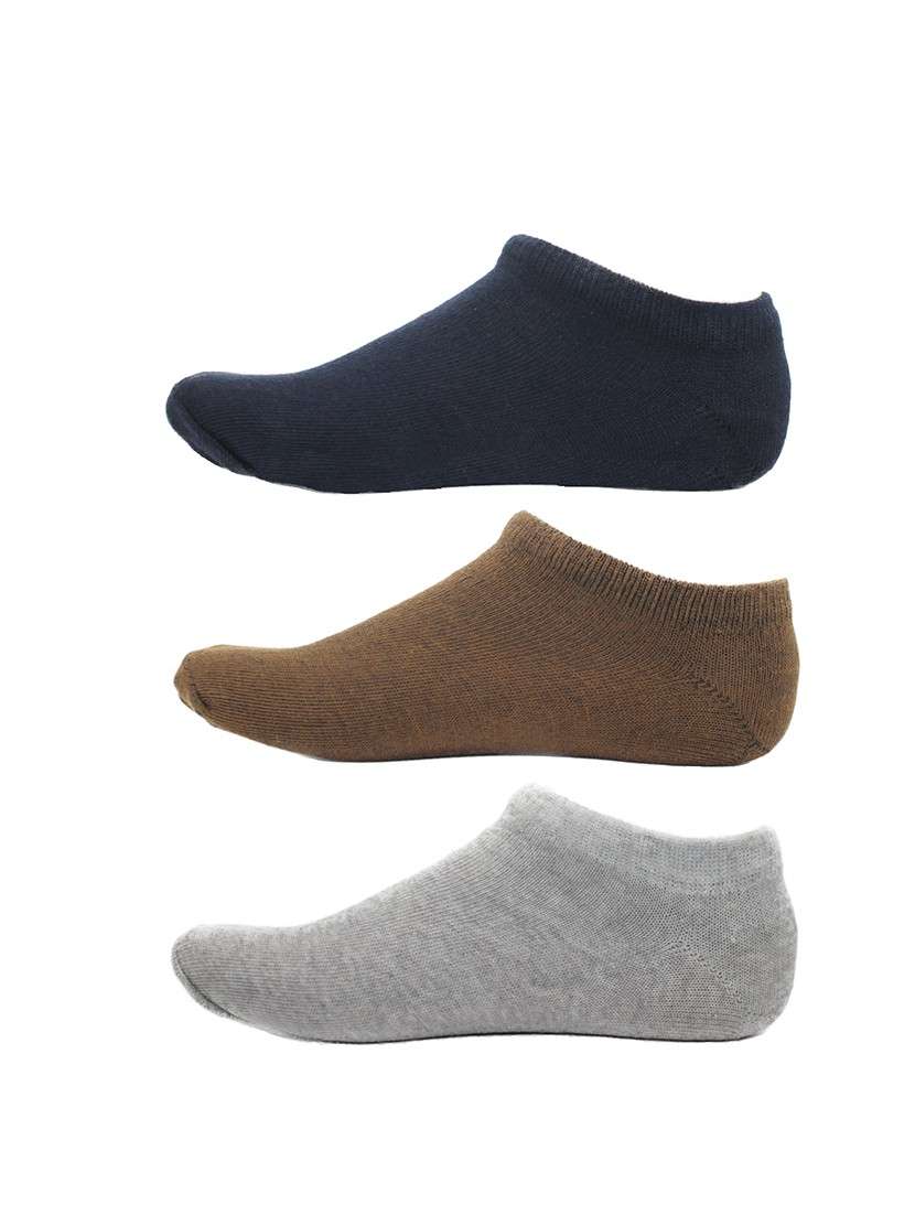 men pack of 3 solid ankle length  sock