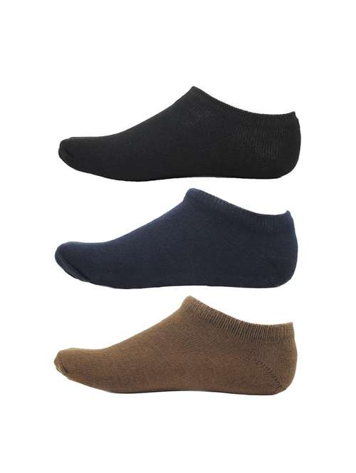 men pack of 3 solid ankle length sock - 17287629 - Standard Image - 0