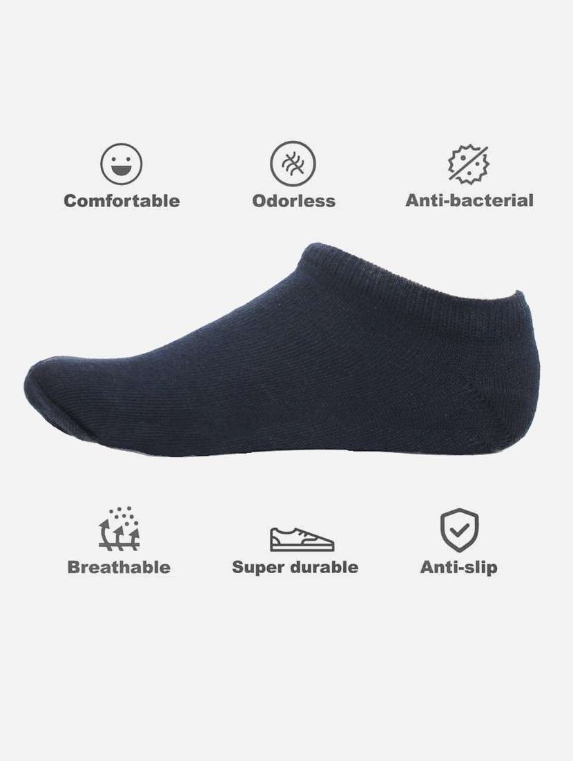 men navy blue solid ankle length  sock - 17287633 -  Standard Image - 1