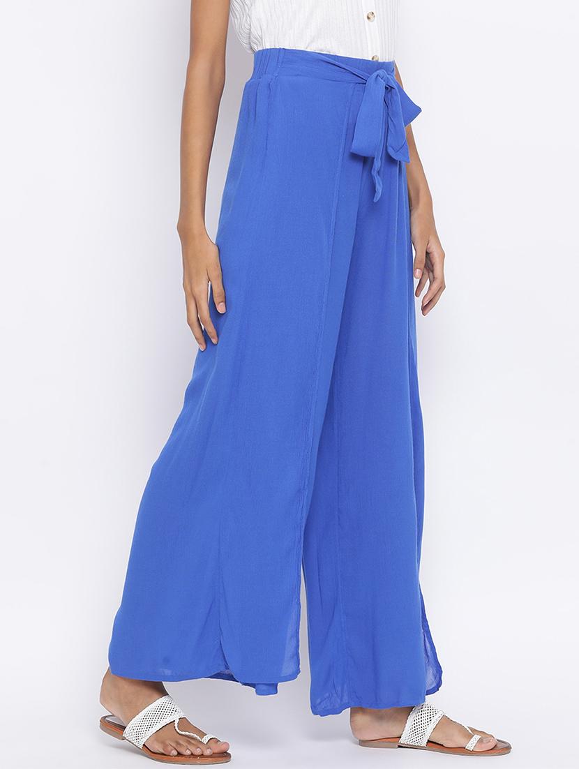 tie front flared palazzo - 17288453 - Standard Image - 1