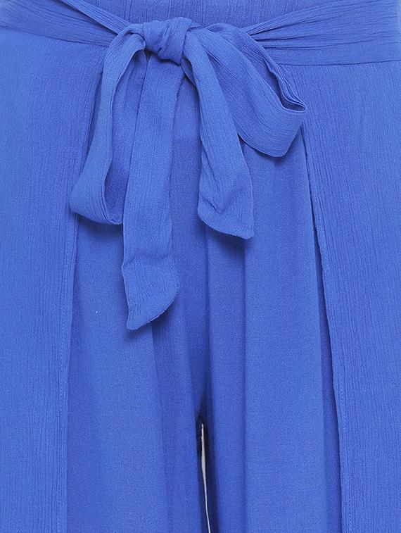 tie front flared palazzo - 17288453 - Standard Image - 4