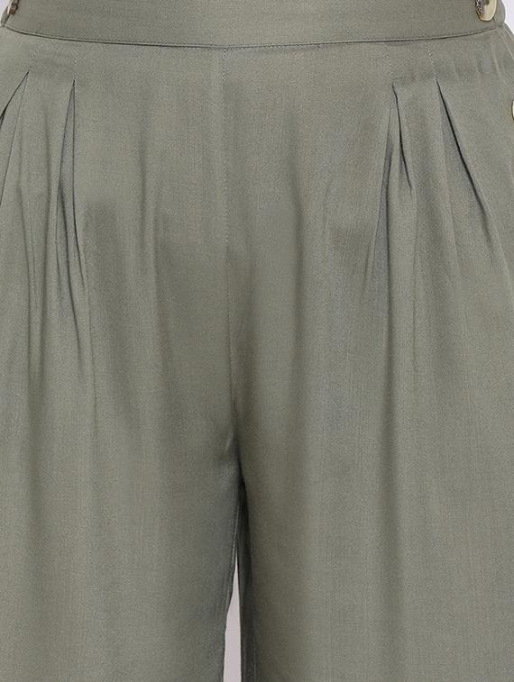 high rise pleated trousers - 17288456 - Standard Image - 4