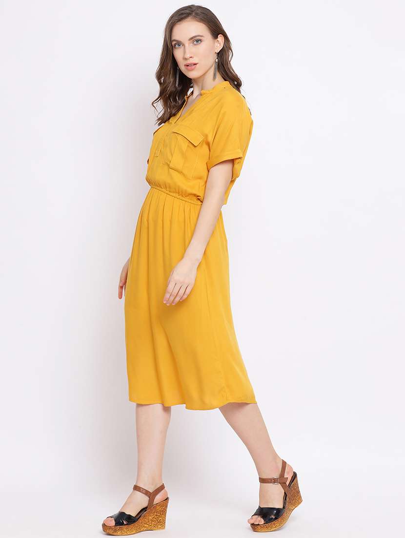 pocket detail a-line dress - 17288478 -  Standard Image - 1