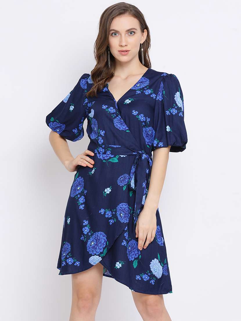 women's wrap floral dress