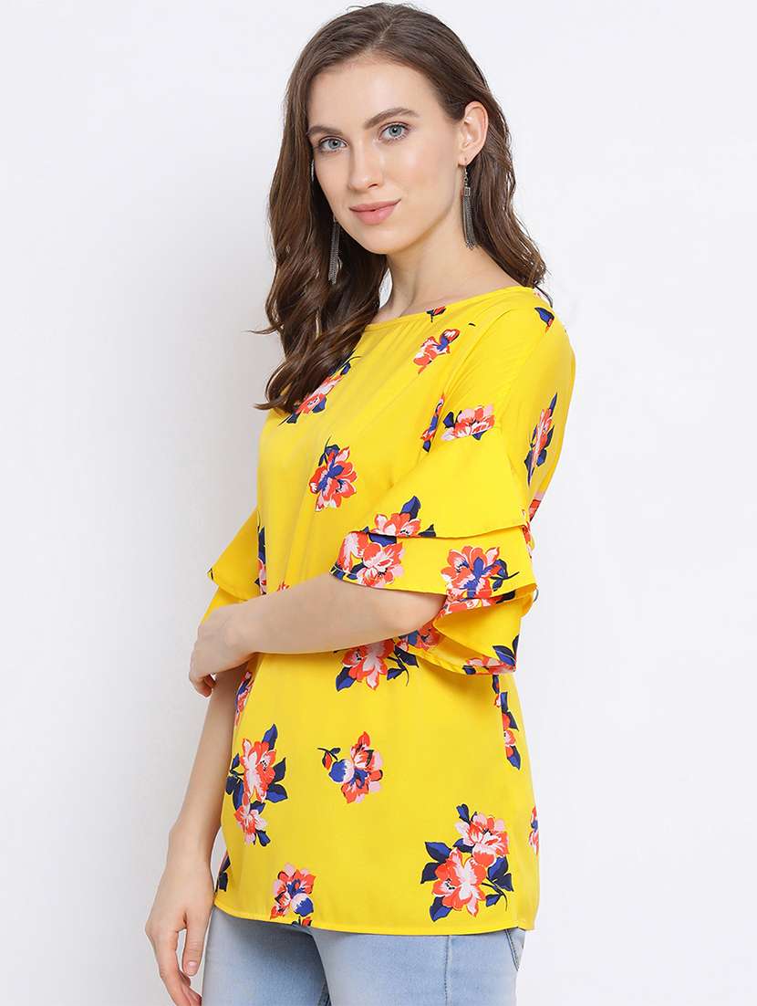 bell sleeves floral top  - 17288507 -  Standard Image - 1