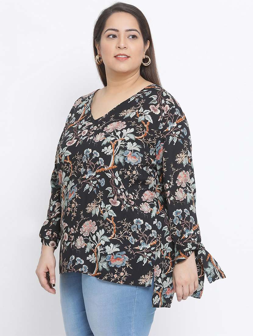 women's a line v neck top - 17288514 -  Standard Image - 1