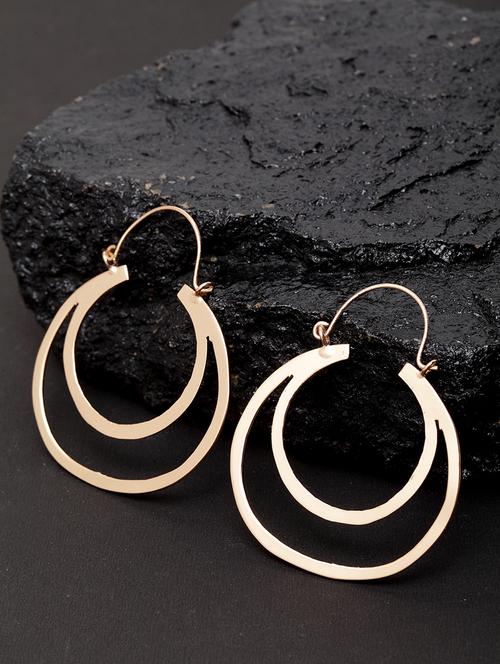 gold brass drop earring - 17289345 - Standard Image - 0