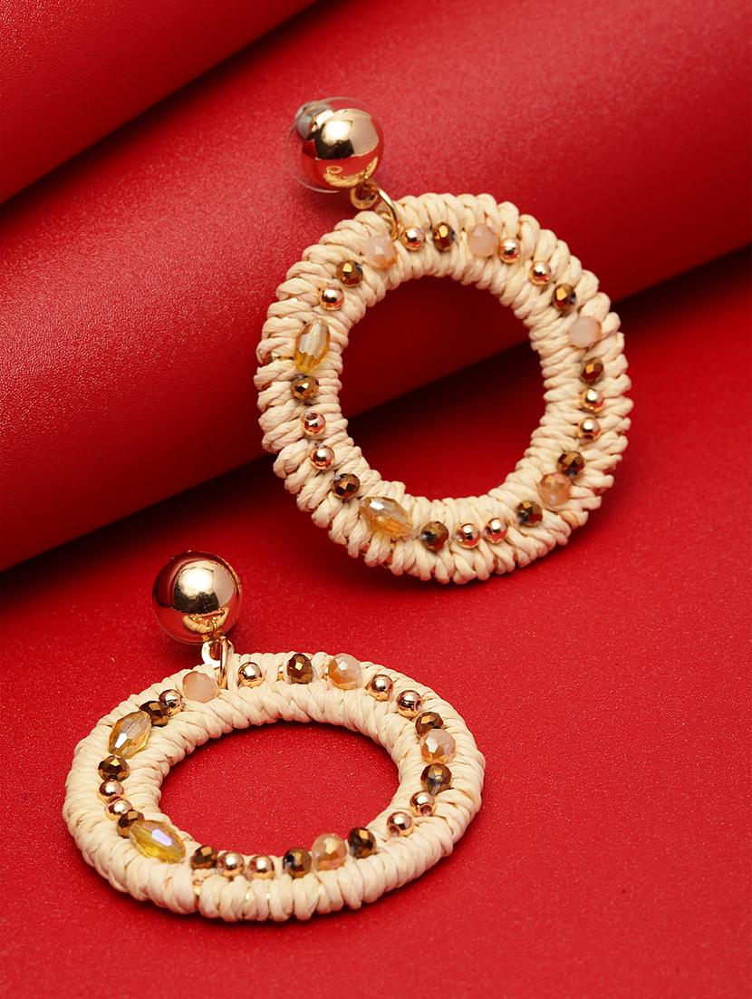 beige metal drop earring - 17289357 - Zoom Image - 0