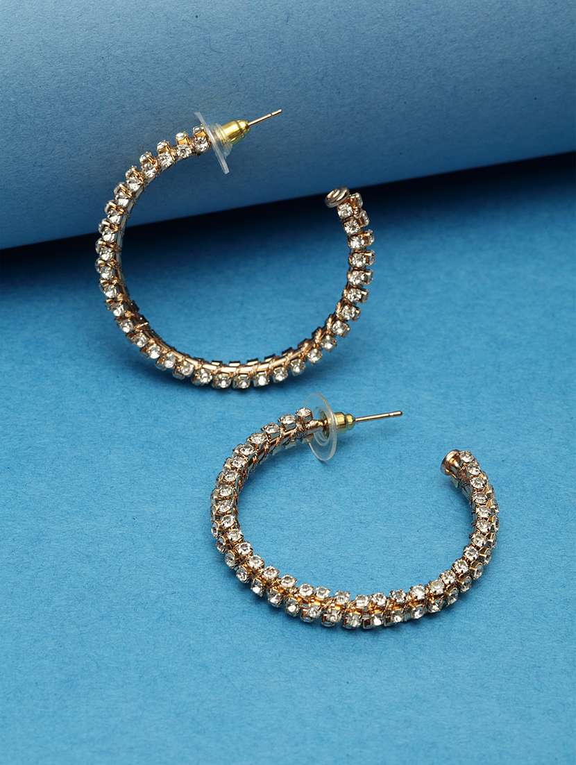 gold metal hoop earring - 17289363 - Zoom Image - 0