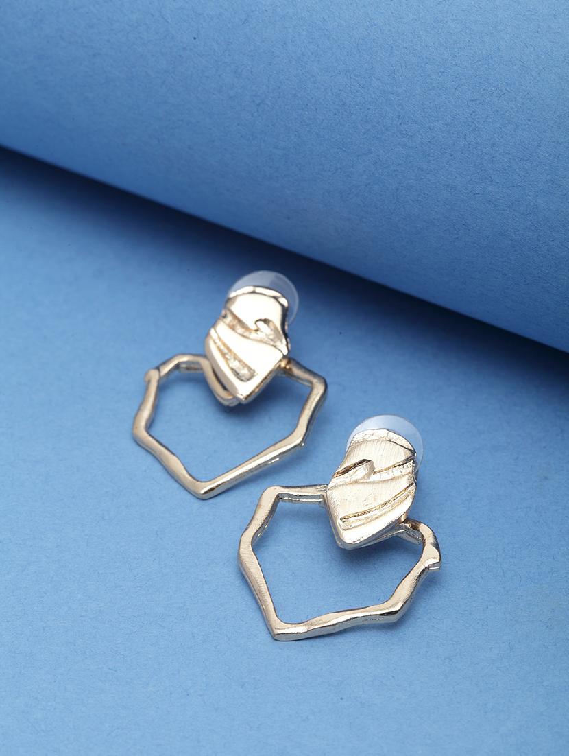 gold metal drop earring