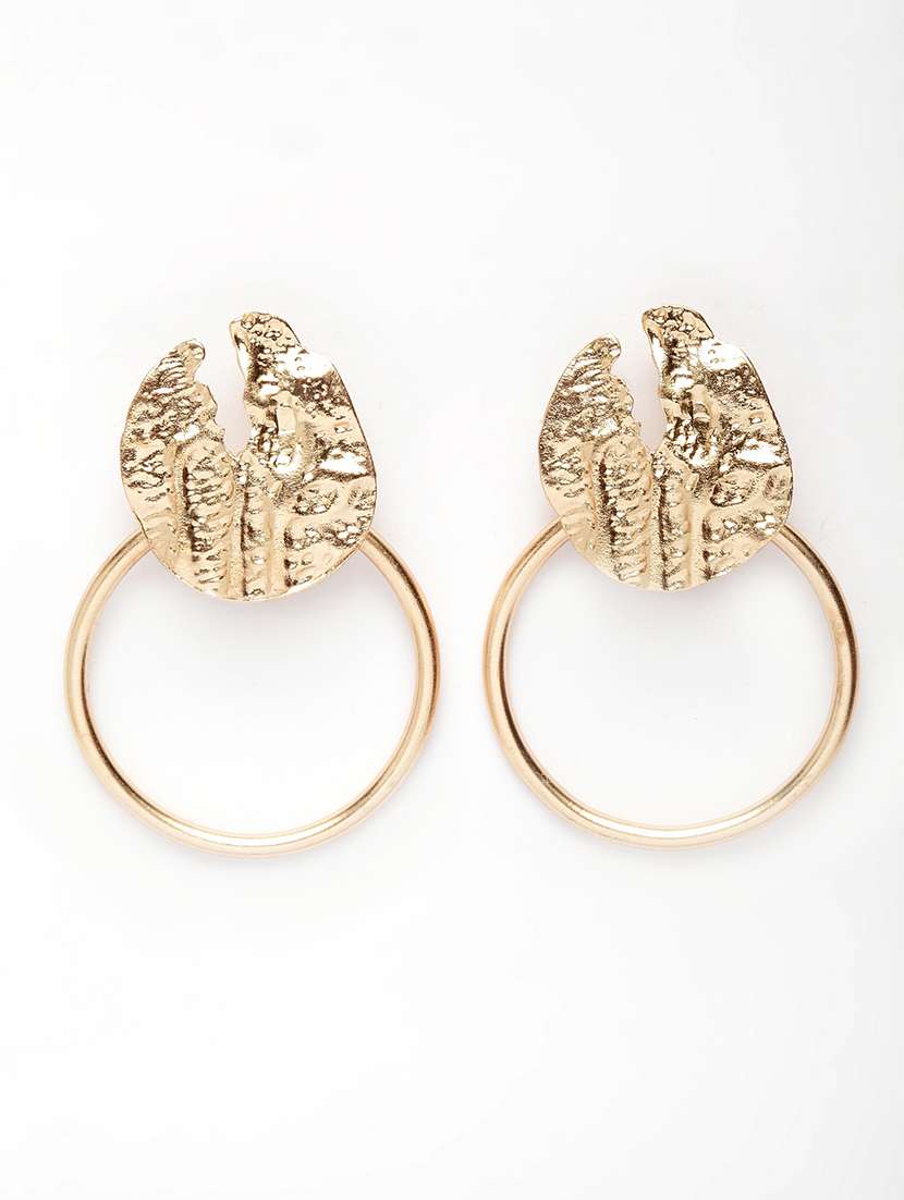 Gold Metal Drop Earring
