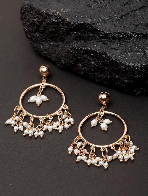 white metal drop earring - 17289411 -  Standard Image - 0