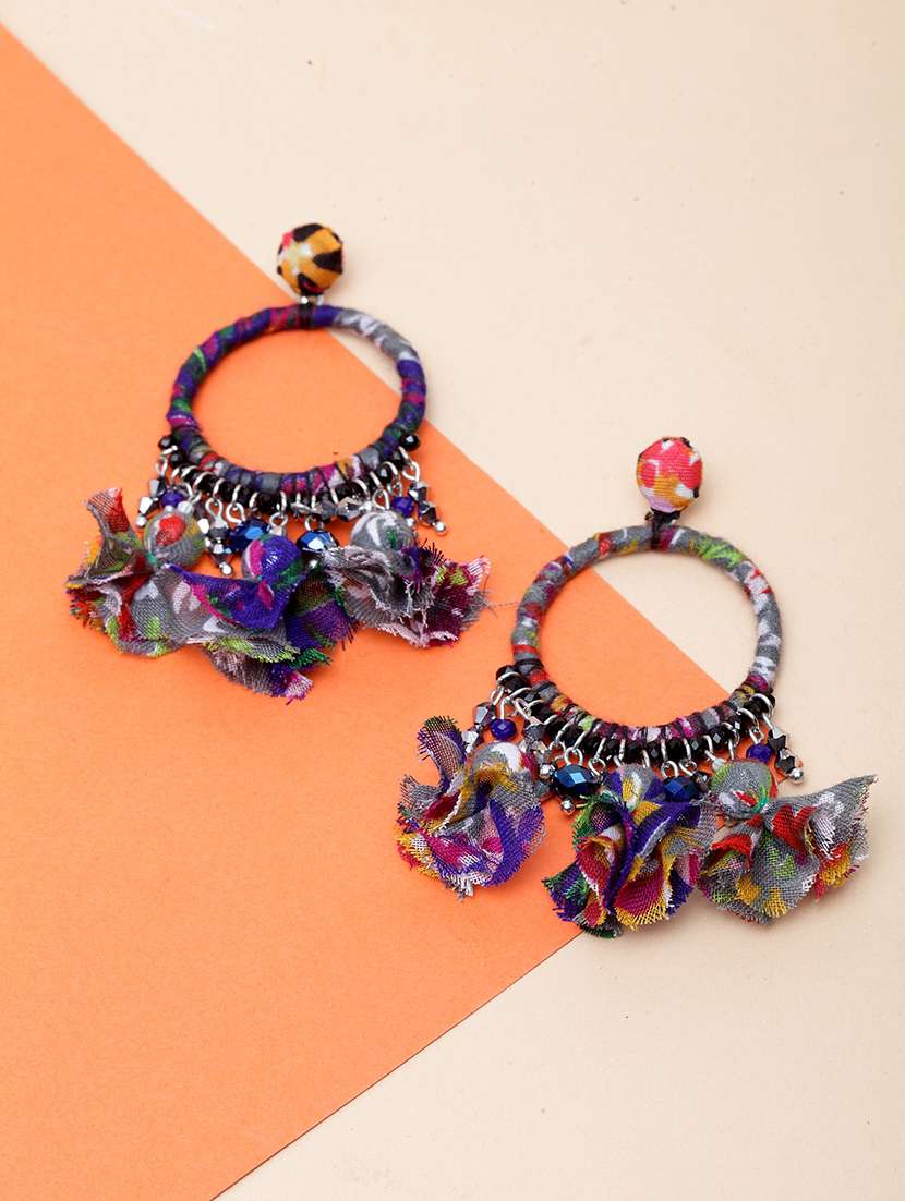 multi colored metal drop earring - 17289412 - Zoom Image - 0