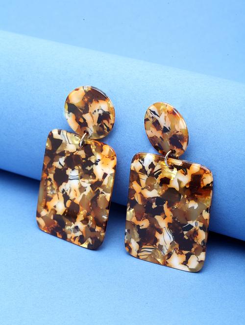 multi colored metal drop earring - 17289429 - Standard Image - 0