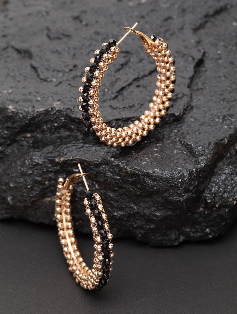 black metal hoop earring - 17289430 - Zoom Image - 0