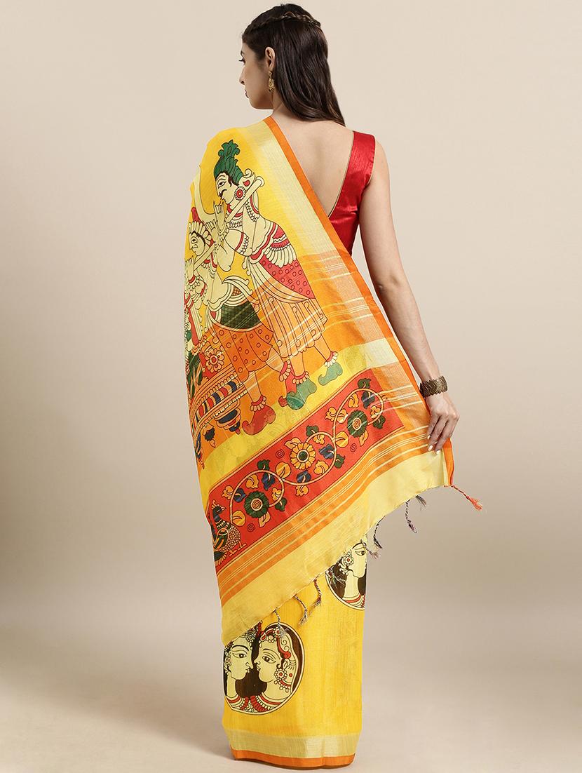 kalamkari printed saree with blouse - 17290148 -  Standard Image - 1