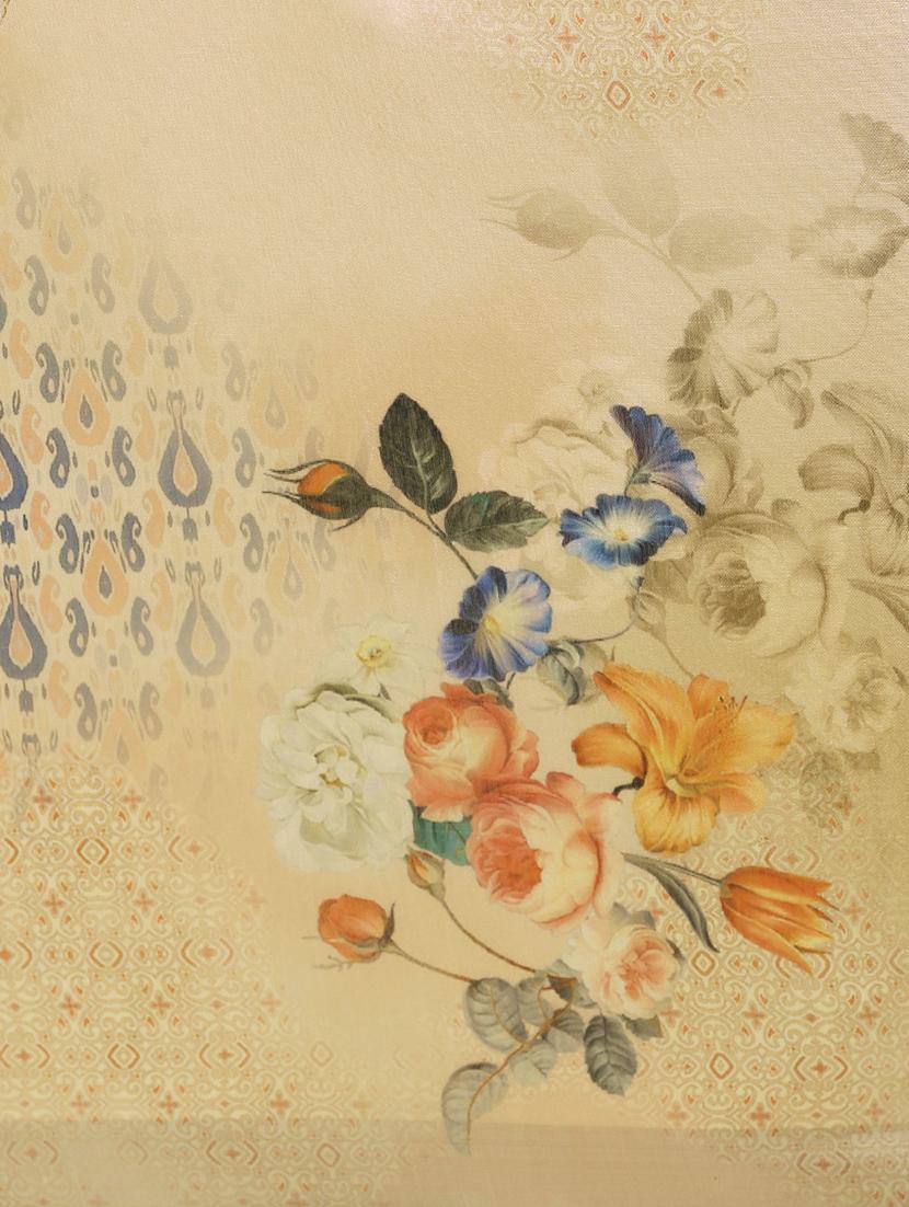 floral printed saree with blouse - 17290169 - Standard Image - 4