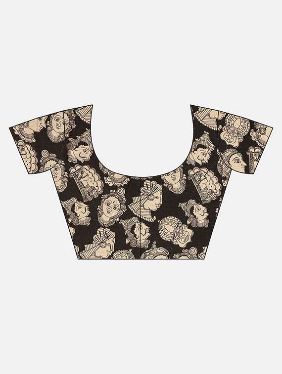 kalamkari chanderi saree with blouse - 17290175 -  Standard Image - 4