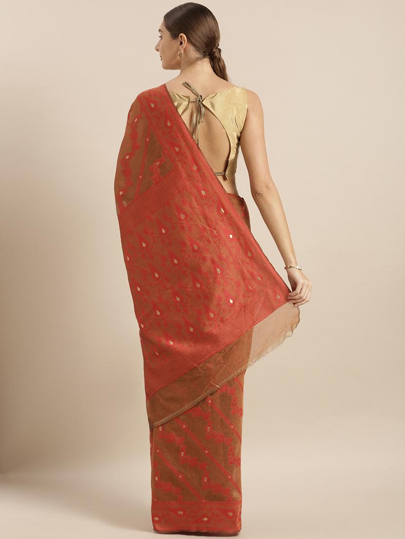self design jamdani saree - 17290177 -  Standard Image - 1