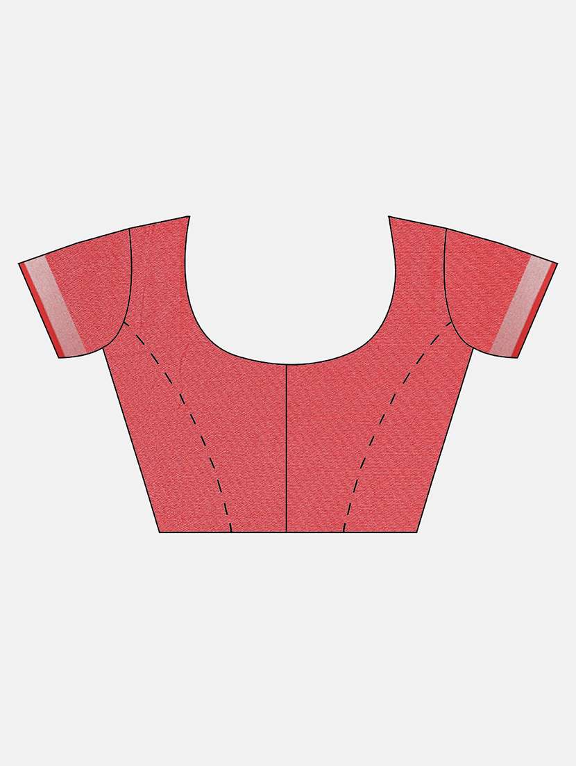 solid bordered saree with blouse - 17290267 -  Standard Image - 4