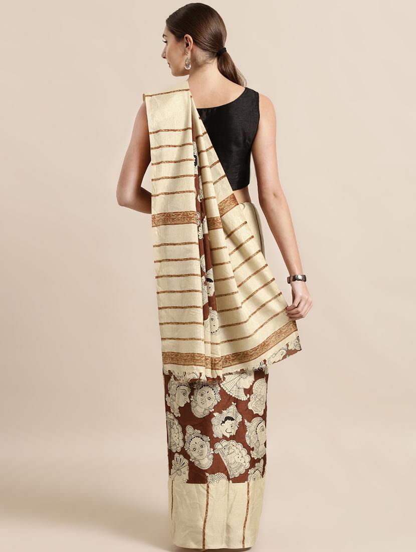 printed bordered saree with blouse - 17290282 -  Standard Image - 1