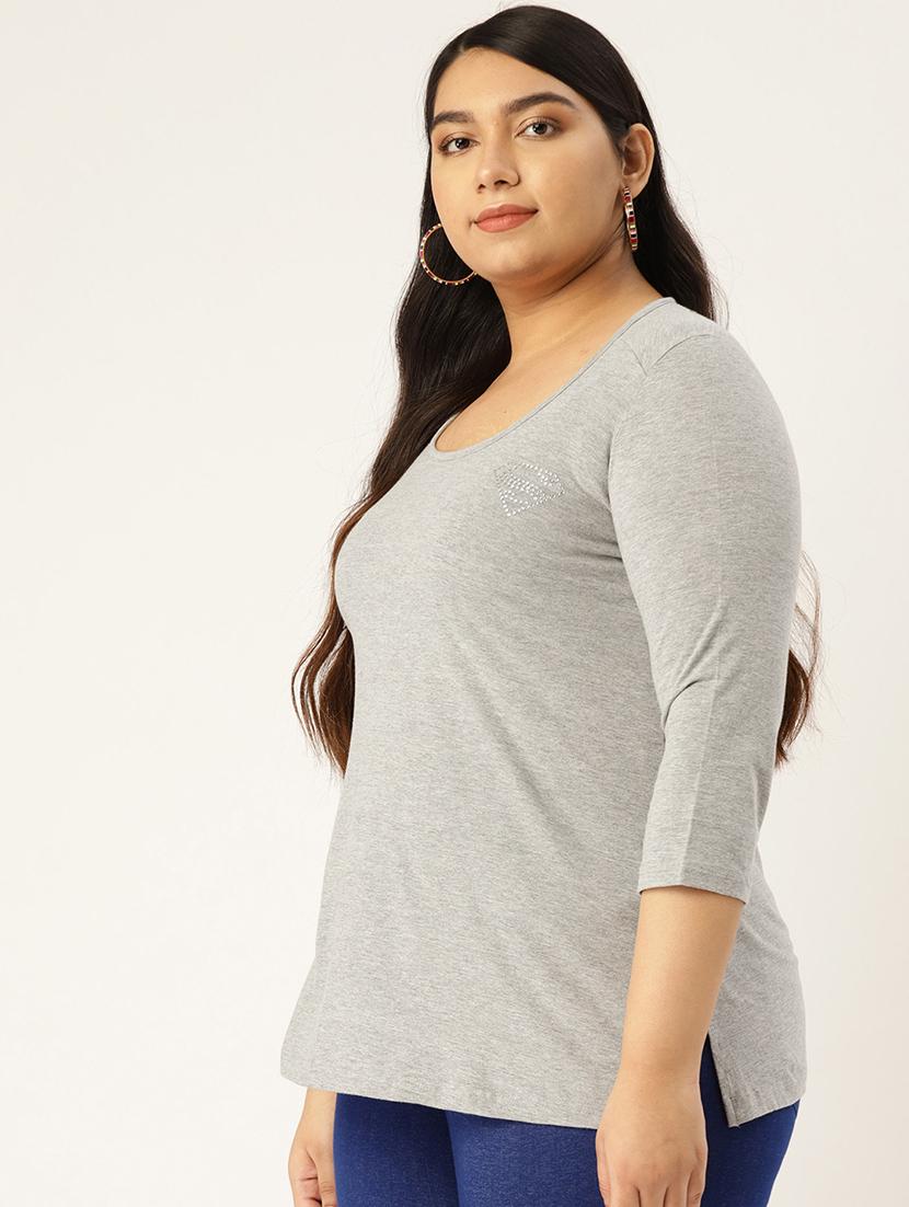 women's plain round neck t-shirt - 17291046 -  Standard Image - 1