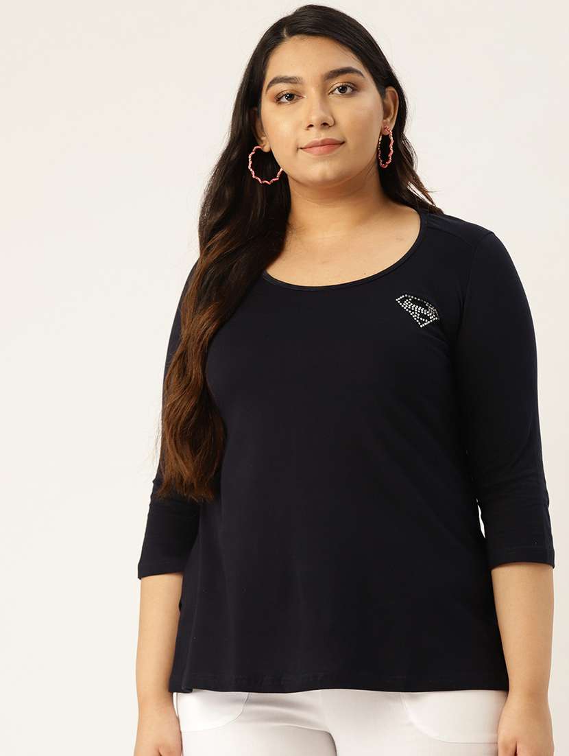 women's plain round neck t-shirt