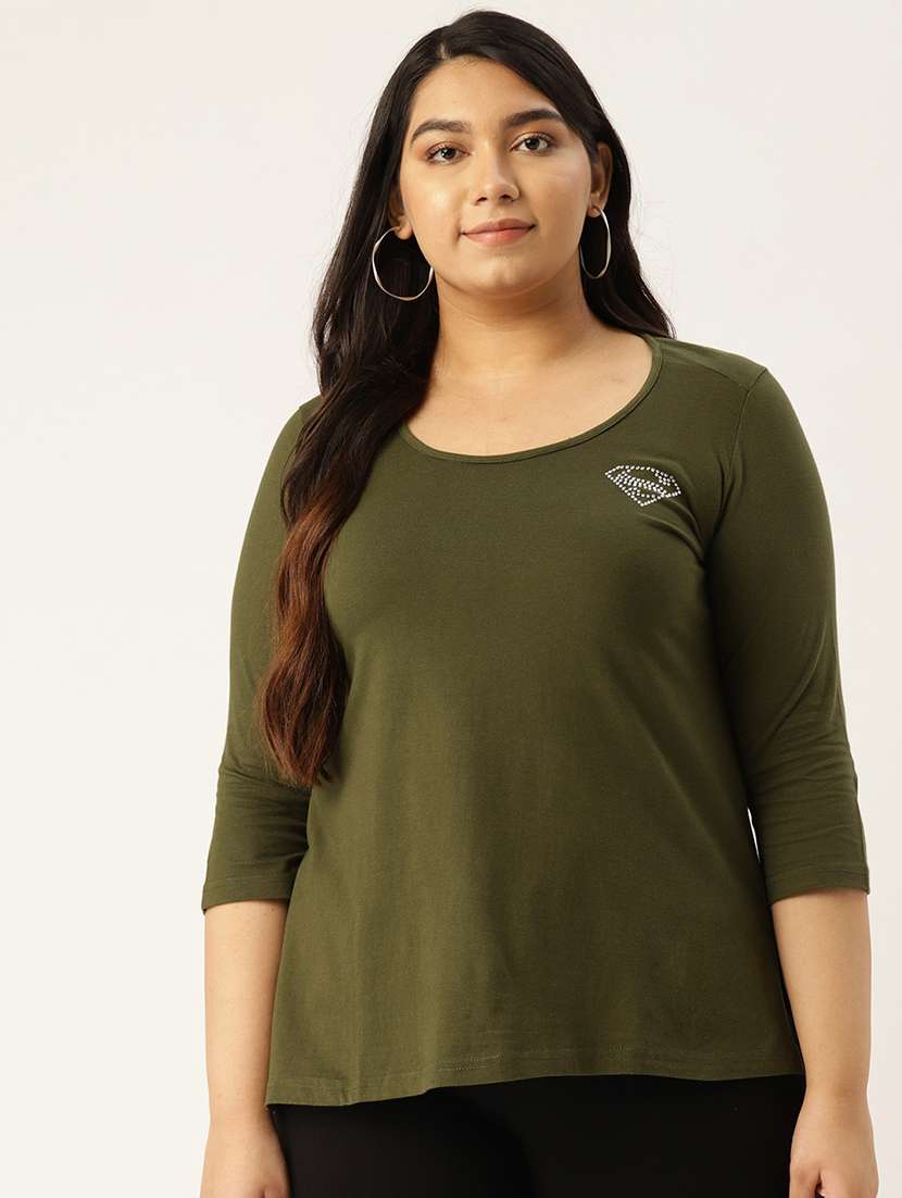 women's plain round neck t-shirt